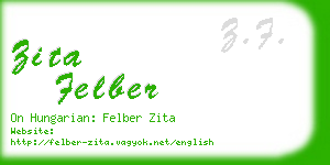 zita felber business card